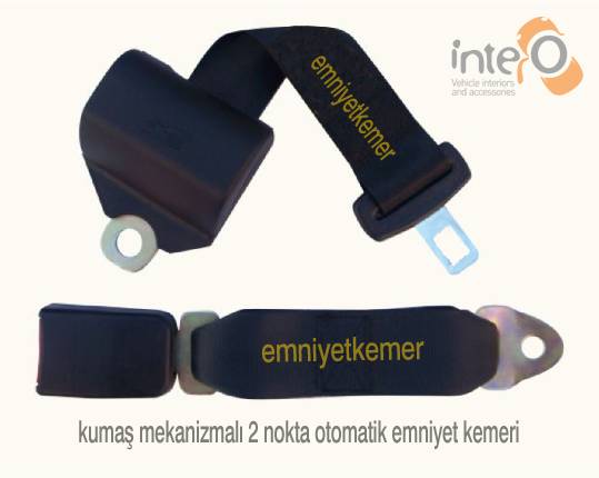 2 Nokta Makaralı Otomatik Emniyet Kemeri Kilitlemeli - Kumaşlı Mekanizma