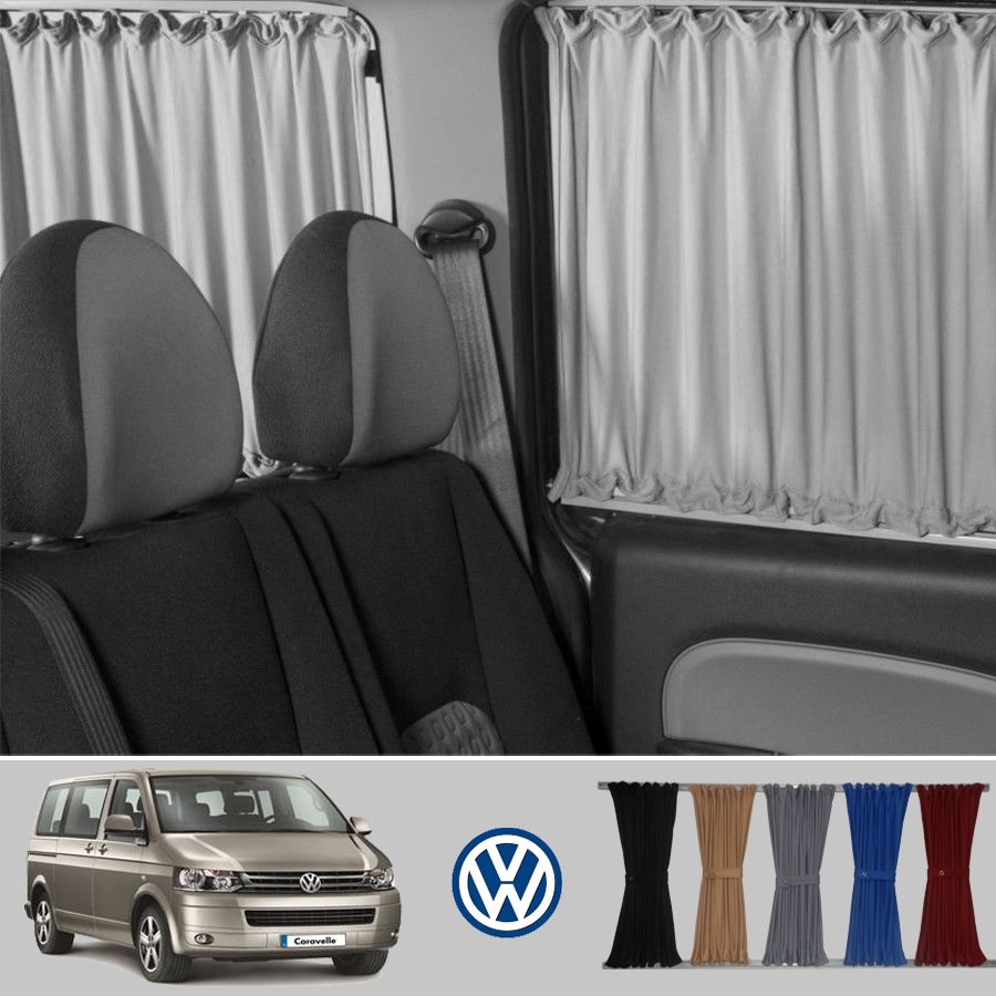 VW Caravelle T5 Perde ve Rayları Komple Takım- 5 Cam