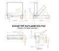Asansör için katlanır koltuk koltuğu - 1 ad