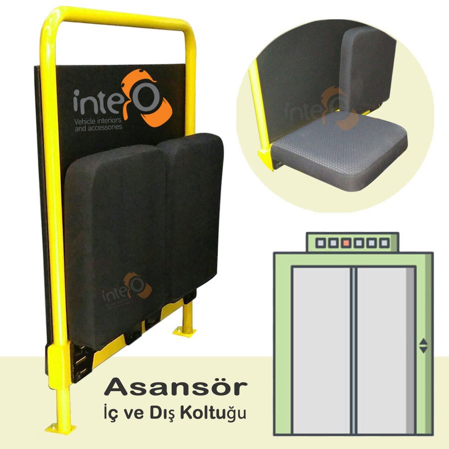 Asansör için katlanır koltuk koltuğu - 1 ad