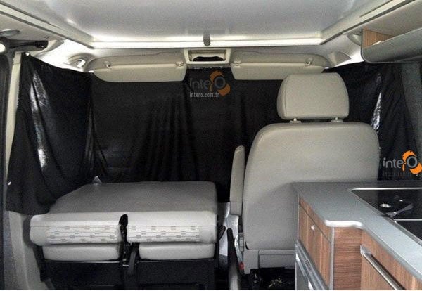 VW T5 City Van Ön Cam - Ön Kabin Perde Perdesi