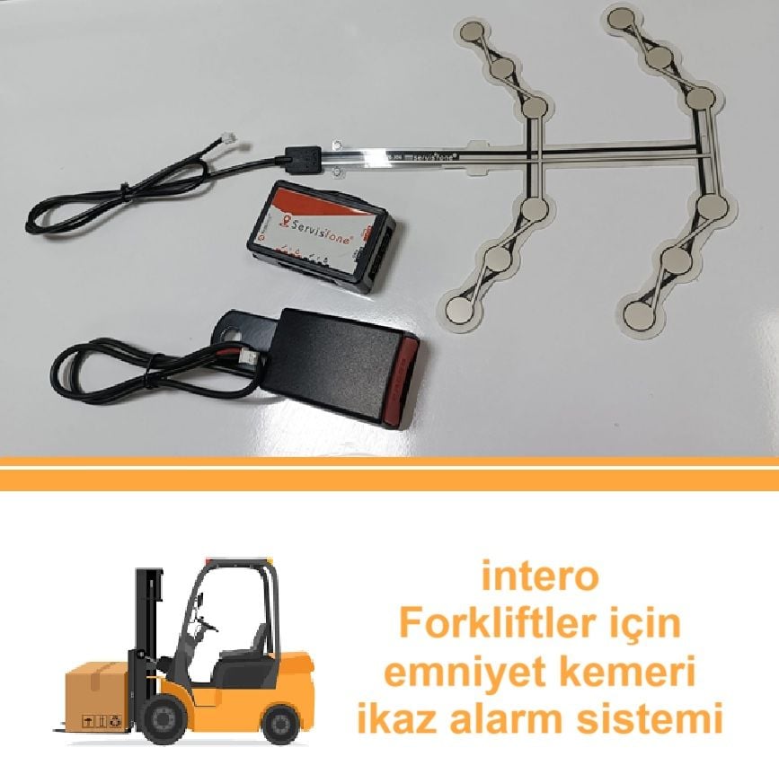 Forklift İçin Emniyet Kemeri Sensörlü, Sesli İkaz Uyarı Sistemi - 1 Koltuk