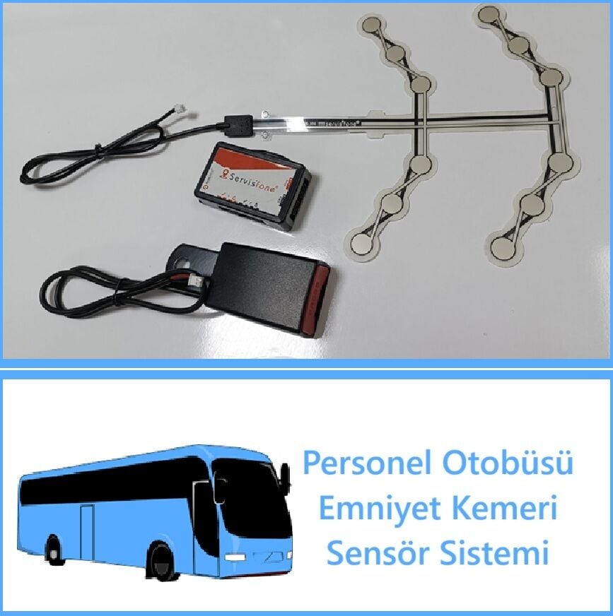 Otobüs ve Personel Servisi için emniyet kemeri sensör sistemi
