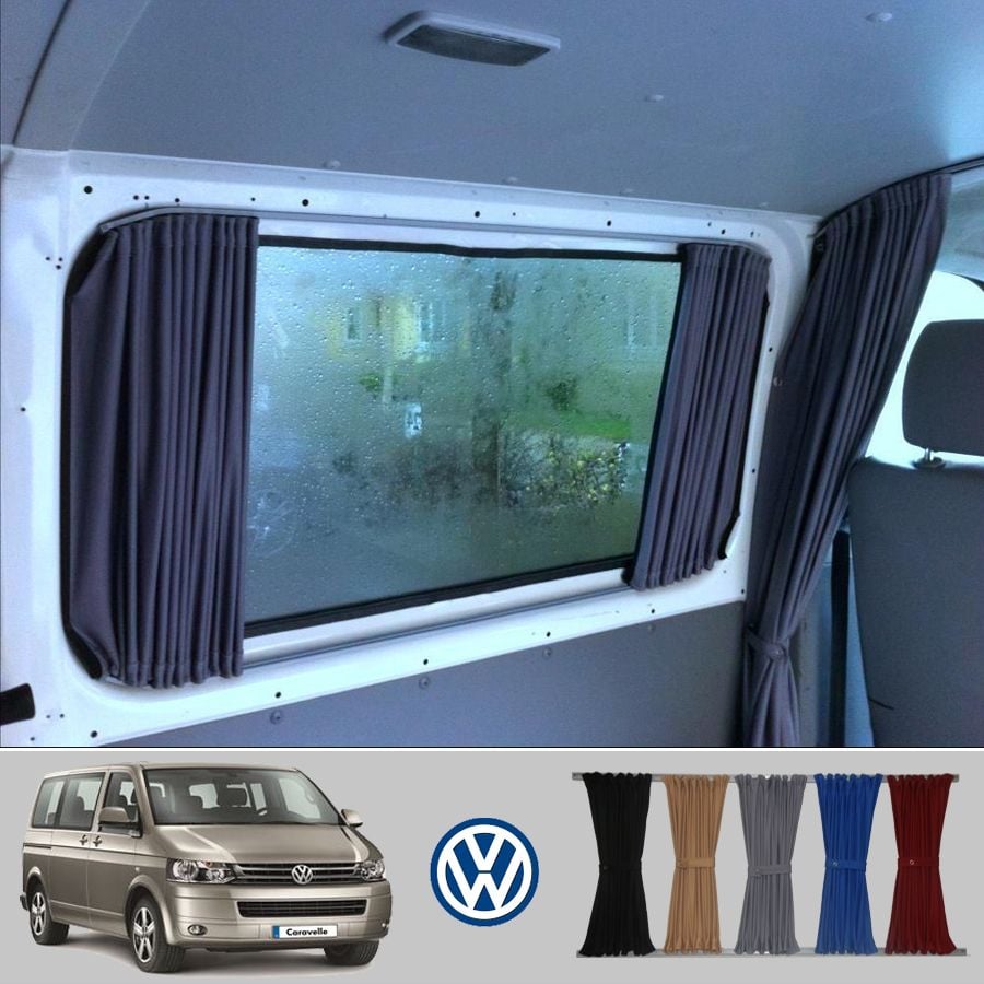 Transporter T5 Camlı Van ara bölmeli perde takımı rayları dahil-5 cam